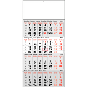 Shipping calendar 4 months Classic 2026
