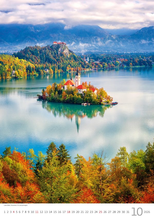 Wall calendar Europe 2026 - Oktober