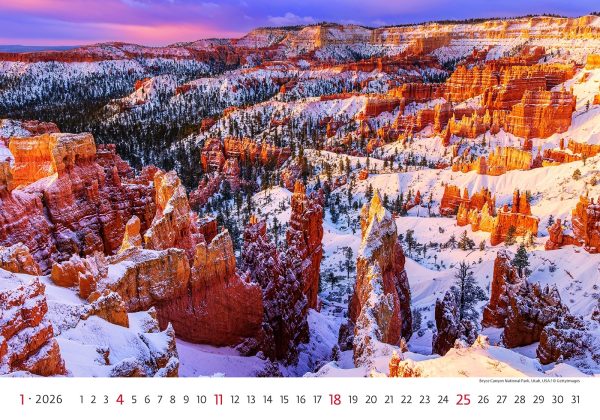 Wall calendar National Parks 2026 - January