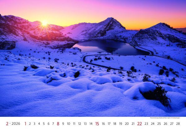 Wall calendar National Parks 2026 - February