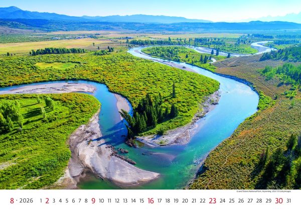 Wall calendar National Parks 2026 - August