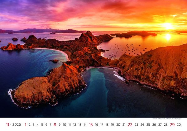 Wall calendar National Parks 2026 - November