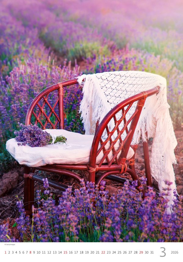 Wall calendar Provence 2026 - March