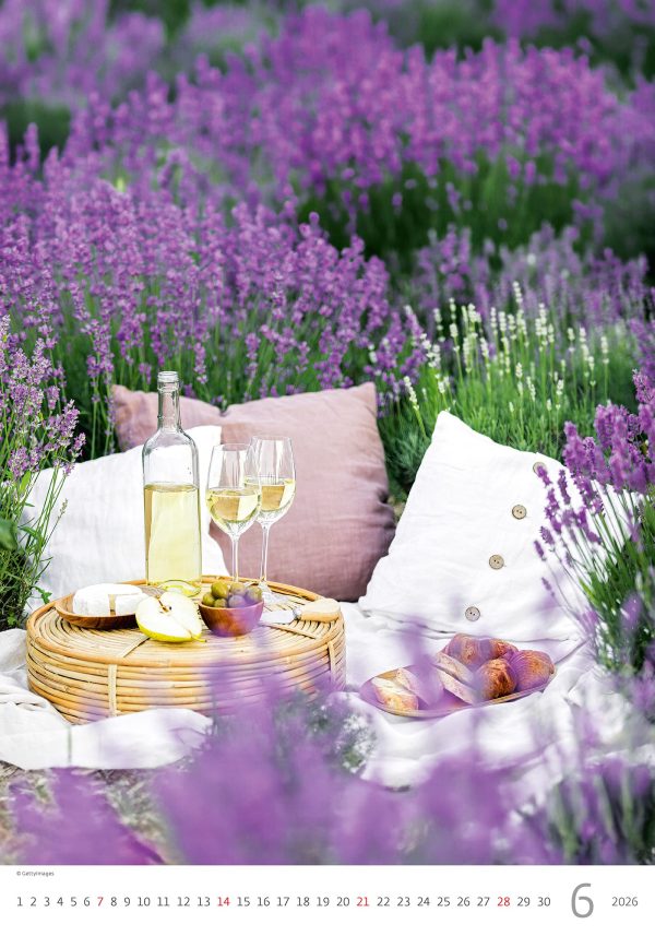 Wall calendar Provence 2026 - June