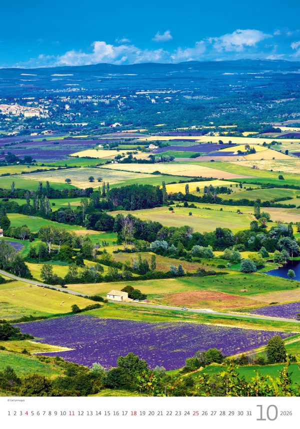 Wall calendar Provence 2026 - October