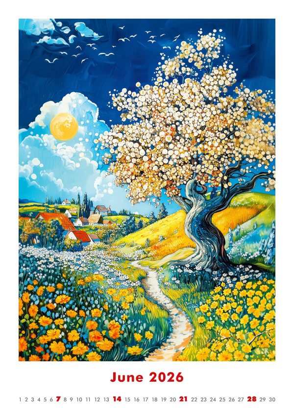 Wall calendar Art Naive 2026 - June