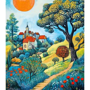 Wall calendar Art Naive 2026 - August