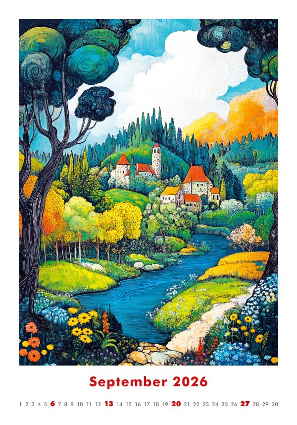 Wall calendar Art Naive 2026 - September
