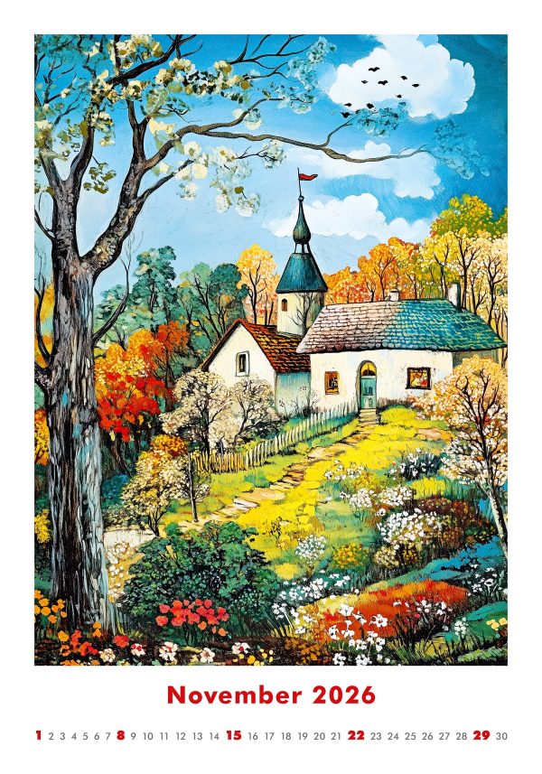 Wall calendar Art Naive 2026 - November