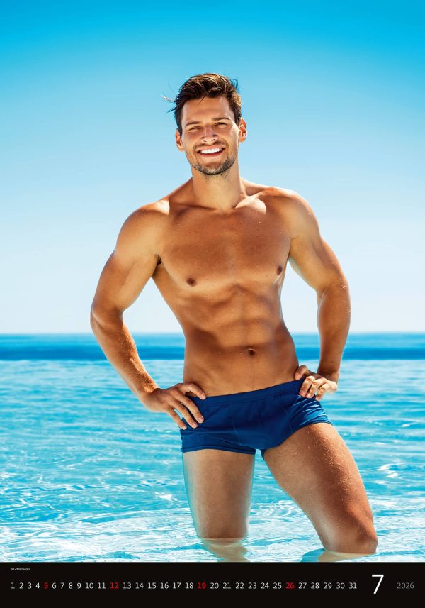 Wall calendar Sexy Boys 2026 - July