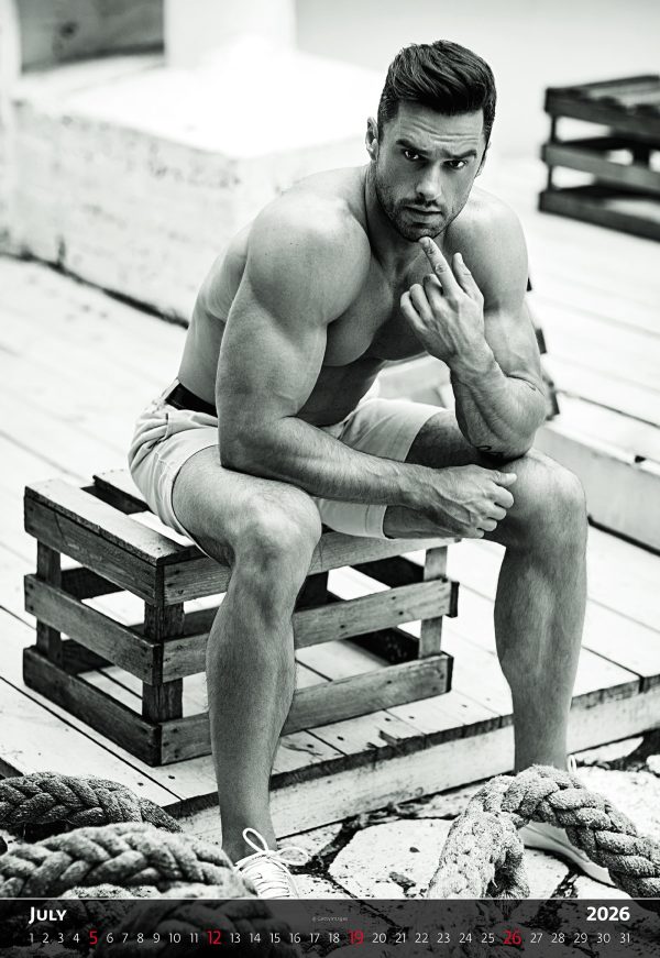 Wall calendar Men 2026 - July