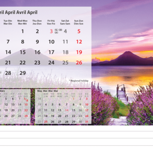 Desk calendar Beautiful Nature 2026 - April
