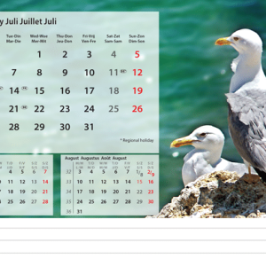 Desk calendar Beautiful Nature 2026 - July