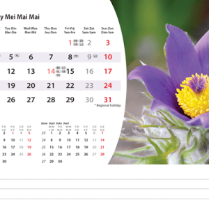 Desk calendar Flowers 2026 - May