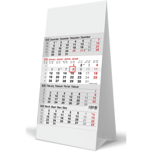 Desk calendar 4 months 2026