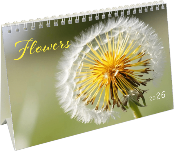 Desk calendar Flowers 2026