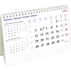 Desk calendar International 2026