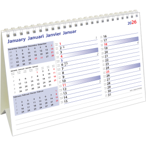 Desk calendar International Memo 2026