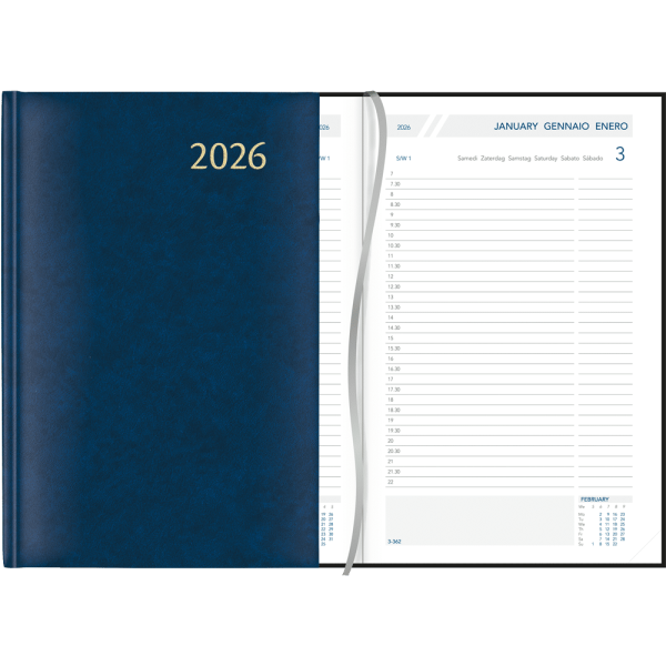 Diary Daily 2026 Blue