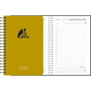 Diary 2026 Daily wire-o straw yellow