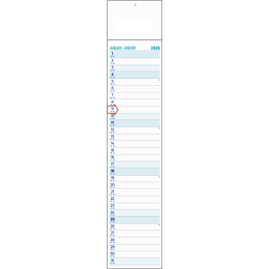 Slim line calendar Midi 2026