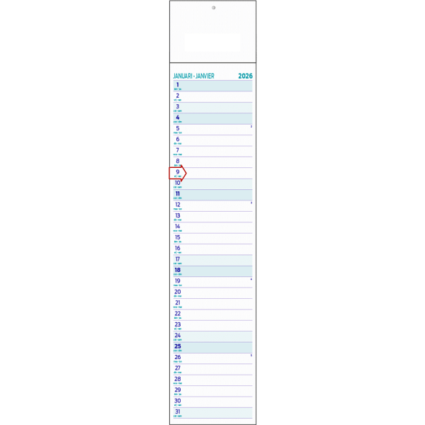 Slim line calendar Midi 2026