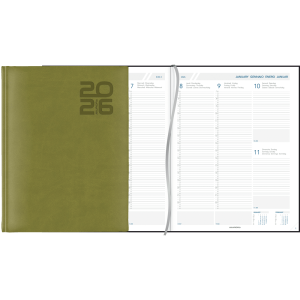 Diary Plan-a-week 2026 green