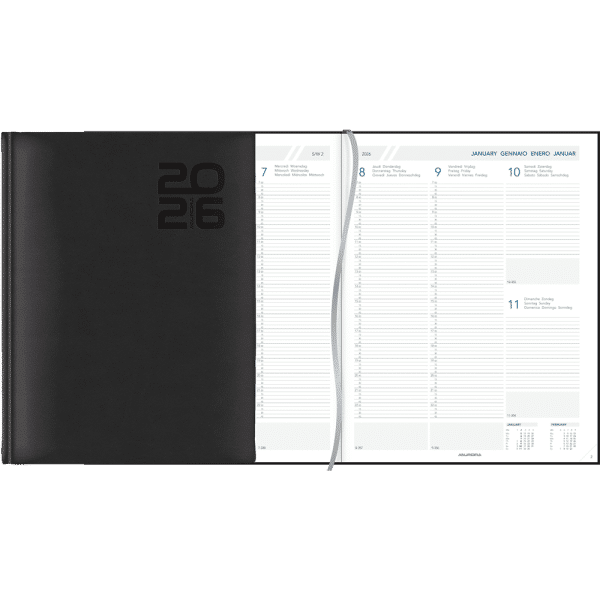 Diary Plan-a-week 2026 black