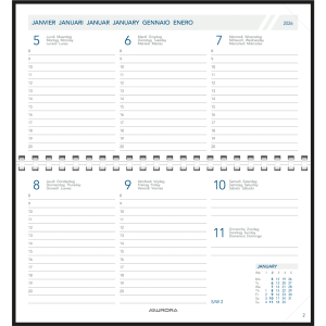 Pocket diary Novoplan 2026 comb bound