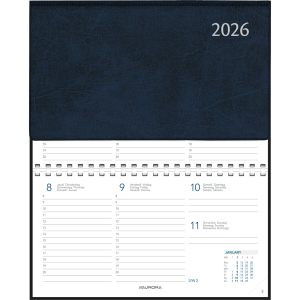 Pocket diary Novoplan 2026 comb bound blue