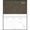 Pocket diary Novoplan 2026 comb bound Grey