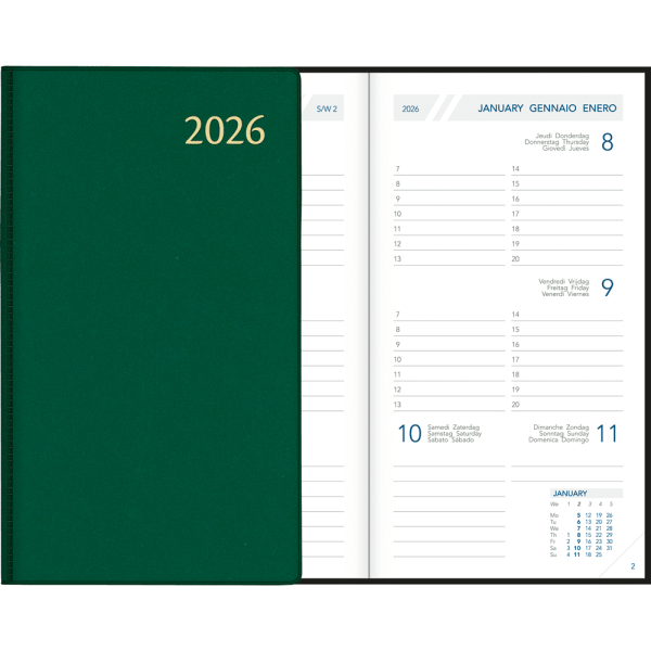 Pocket diary Visuplan 2026 green