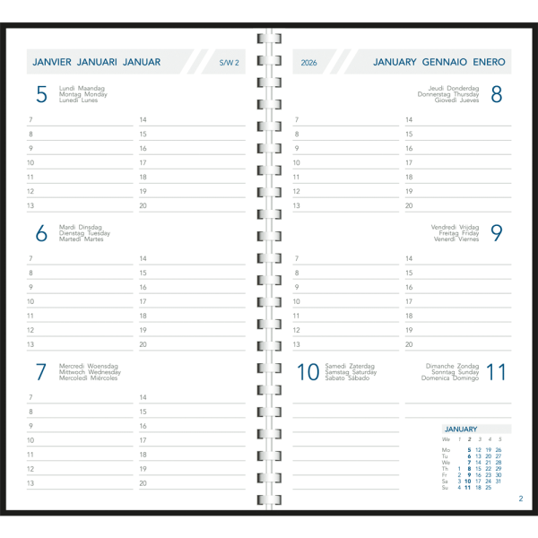 Pocket diary Visuplan 2026 perl