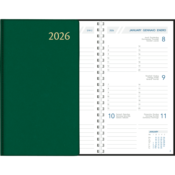 Pocket diary Visuplan 2026 perl green