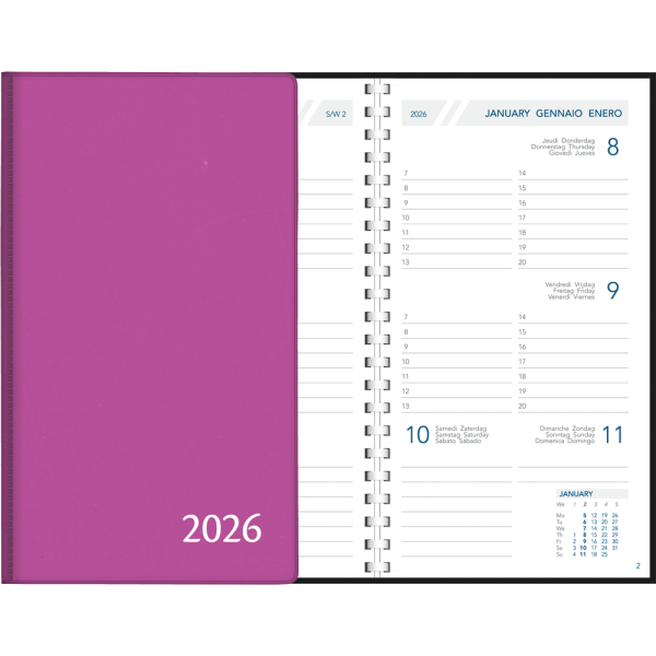 Pocket diary Visuplan 2026 perl purple