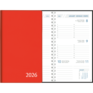 Pocket diary Visuplan 2026 perl red