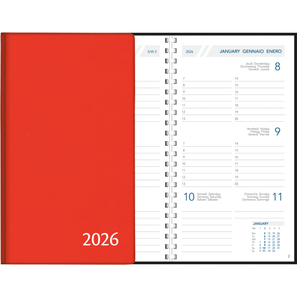 Pocket diary Visuplan 2026 perl red