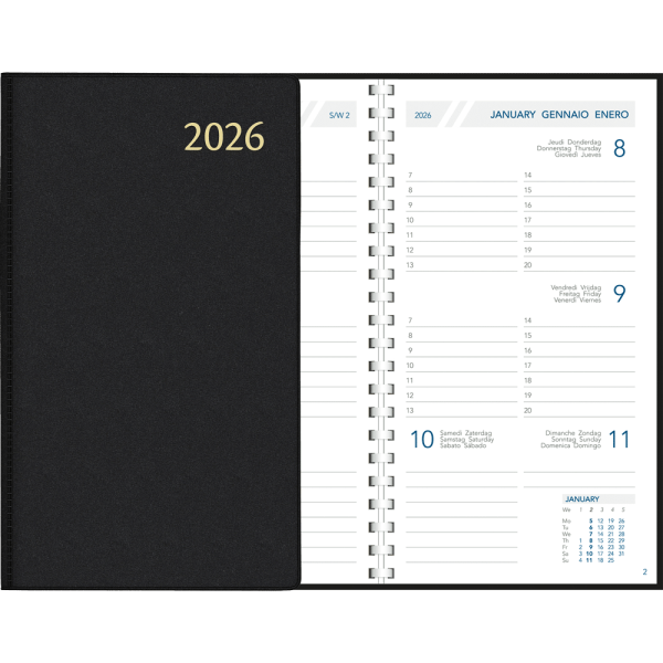Pocket diary Visuplan 2026 perl black